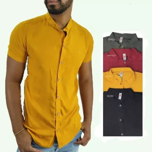 Camisas Color Mostaza Hombre | MercadoLibre 📦