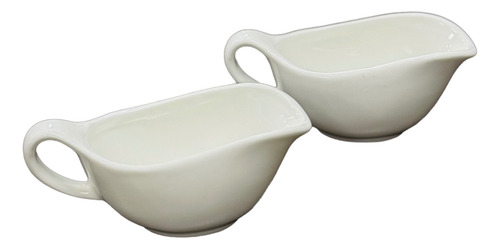 Salsera De Cerámica Blanca 13x6 Cm Blanco