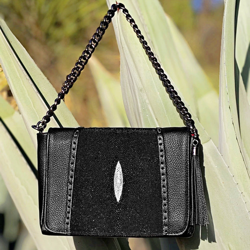 Bolso De Piel Para Dama Piel De Mantarraya Original Cuero