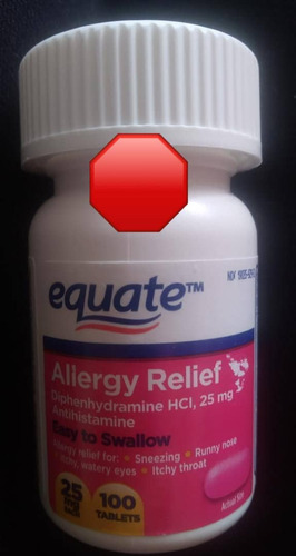 Equate Allergy Relief 25 Mg
