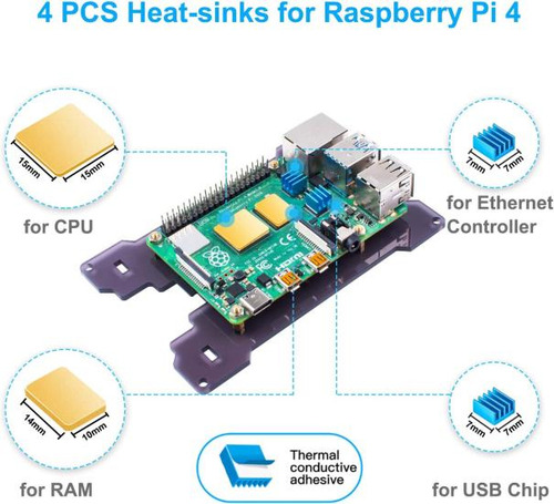Pantalla Táctil Miuzei Raspberry Pi 4 Con Ventilador De Caja