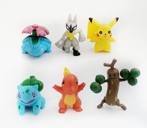 Set X 6 Figuras De Pokemón Bulbasaur En Bolsa 