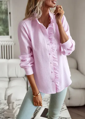 Jersey Mujer De Punto Ligero - Cuello En Pico, Manga Larga, Con Botones, Ideal Para Capas En Otoño/Invierno