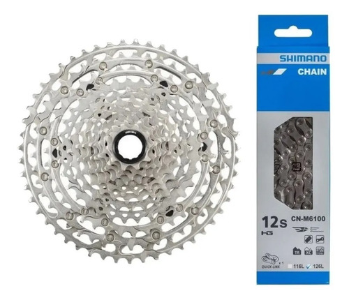 Cassete Shimano Deore 12v 10/51 Cs-m6100 + Corrente M6100