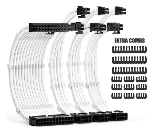 Kit De Extensiones De Cable Psu De 30 Cm Con Cable Peins Ext