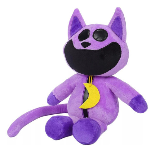 Muñeco De Peluche De Gato Morado Sonriente, 1 Pieza