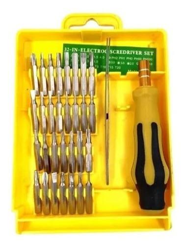 Kit/set Destornilladores 32 En 1 Multiproposito Modelo 6032