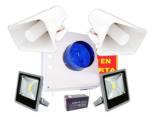 Imagen 1 de 2 de Kit Alarma Vecinal Inalambrica Dos Sirena 30w Estrobo Led A2
