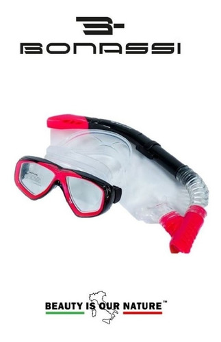 Combo Bonassi Set Venture Pro Snorkeling, Natacion Rosa