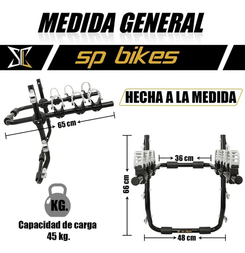 Rack Portabicicletas Cajuela P 3 Bicicleta Chevrolet Spark