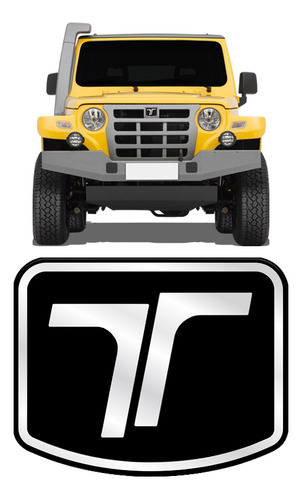 Adesivo Logo Troller 2009 Até 2019 Frontal Cromado Resinado