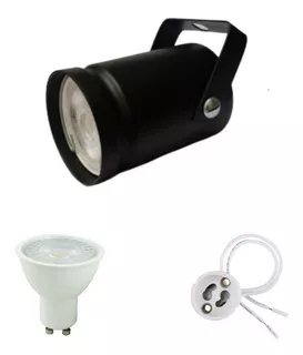 Spot Cabezal Teatro Móvil Dicroica Led Completo 7w 120°