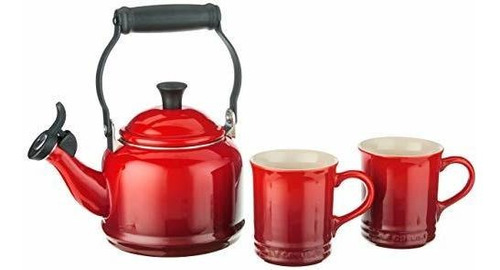 Le Creuset - Juego De 2 Tazas De Gres Y Hervidor De Agua Con