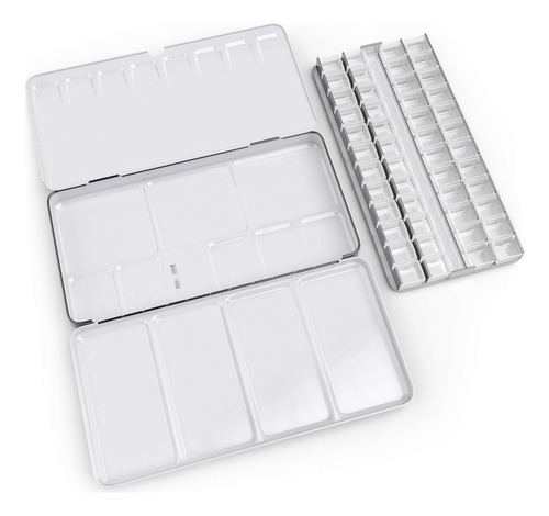 Paleta De Acuarela Con 48 Medias Sartenes, Lata Portátil