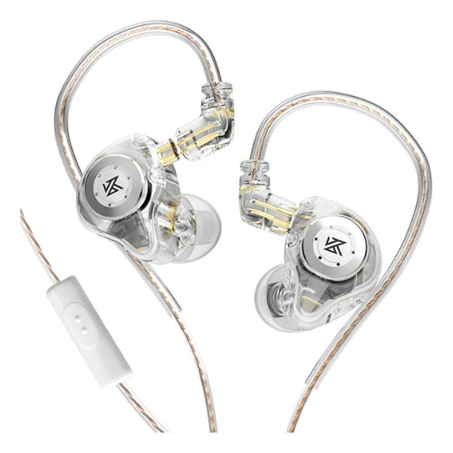 Fone de Ouvido In-Ear Com Microfone KZ EDX Pro Cristal