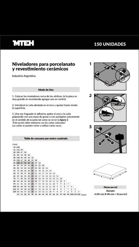 Imagen 7 de 10 de Combo Nivelador Porcelanato 300 Arcos + 150 Cuñas
