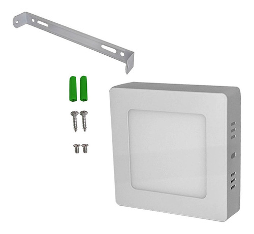 Luminaria Panel Plafon Aplicar Cuadrado 18w Interelec