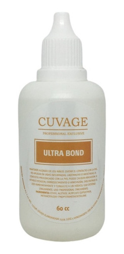 Cuvage Ultra Bond Esmalte Manicuría Uñas Esculpidas Gel 60cc