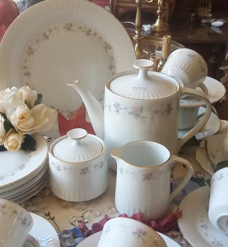 Antigua Vajilla Porcelana Tsuji 22 Pzas Impecables N597 (Usado)