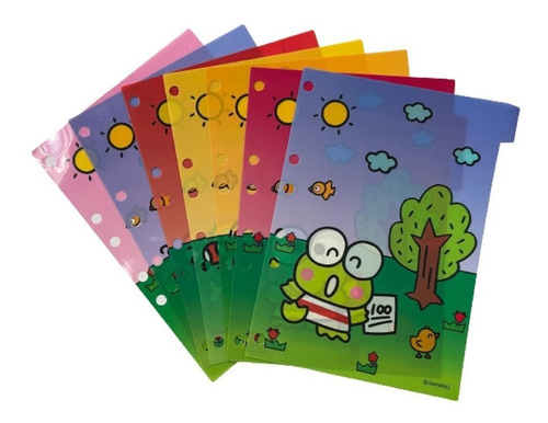 Divisória Para Fichário A5 (metade A4) Keroppi Jogo C/8 Un