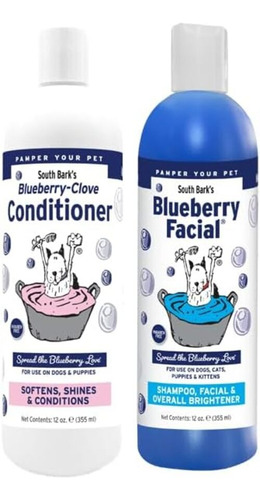 Champú Y Acondicionador Para Mascotas, Blueberry De 355ml