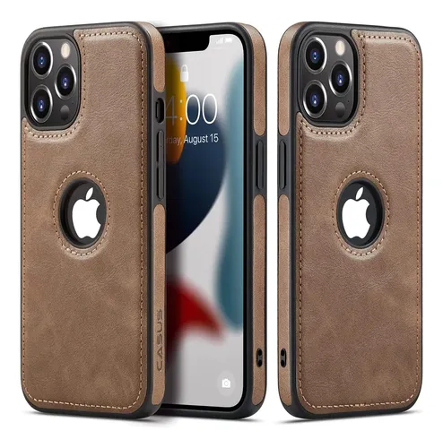 Logo Visible Compatible Con IPhone 13 Pro Max Funda De Cuero Vegano De Lujo Ultra Slim Business Cover 2021 6 7 Pulgadas Azul