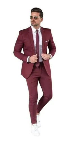Camisa social vinho com cheap gravata