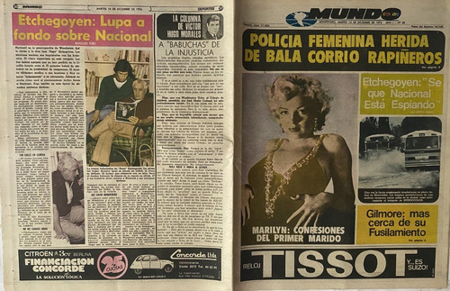 Mundocolor Nº 43 Diario, Dic 1976, Marilyn, Restuccia, Ex4