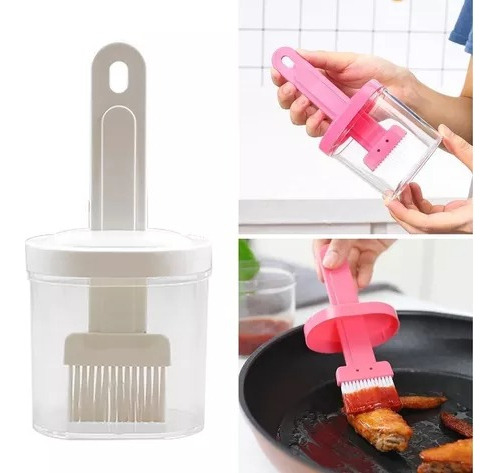 Pincel Culinário De Silicone Cozinha Pão Confeitaria 15 Cm Cor Branco