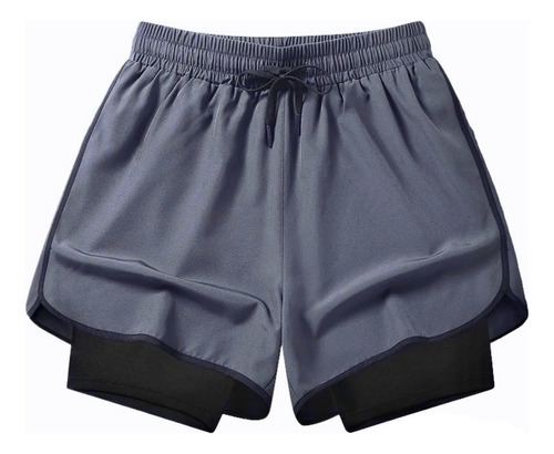 Short De Gimnasio Hombre Deportivo Bolsillo Interior Licra