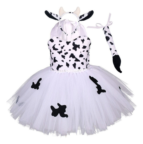 Vestido De Vaca Y Tigre For Niños De Animal World Con Diade