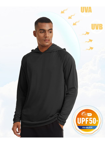 Magcomsen - Playera Deportiva Con Capucha Para Hombre, Upf 5