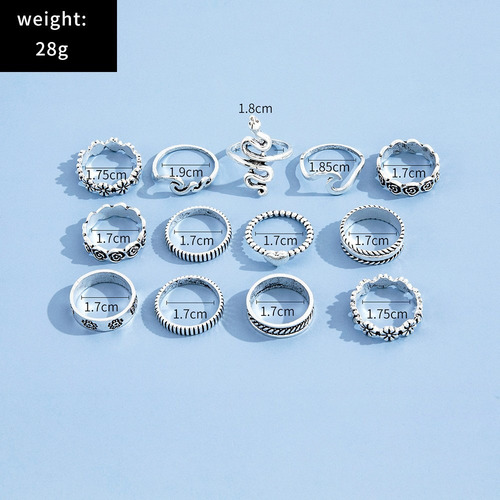 Set De Anillos Serpiente
