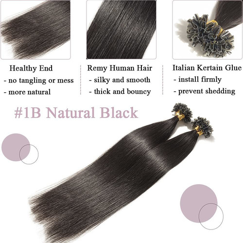 Extensiones De Cabello #1b Natural Negro 22in 50gr