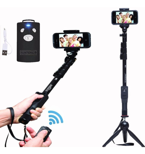 Monopod Selfie Stick Yunteng + Mando A Distancia + Tripode