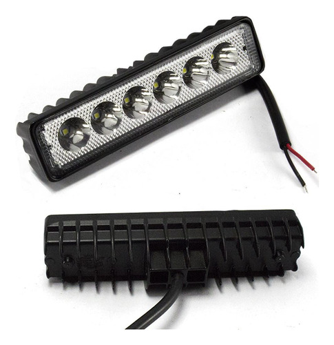 Farolete De Milha Retangular Slim Led 18w 12v 24v Universal