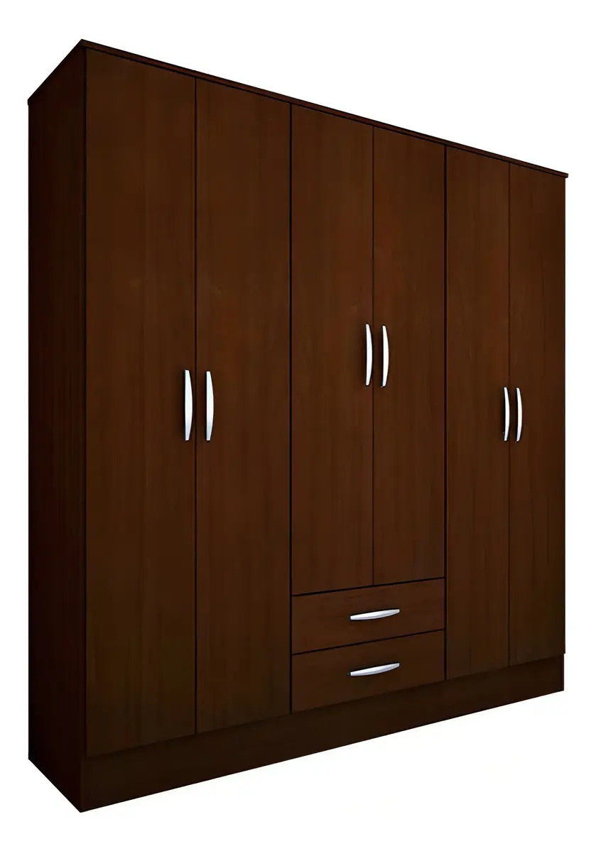 Placard Mosconi Super Express con 6 Puertas y 2 Cajones Chocolate