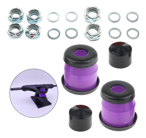 Kit De Bujes De Camión De Monopatín Tuercas 11 Mm Violeta