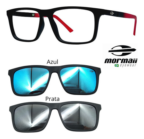 Oculos Mormaii Swap 4 6112 Com 2 Clipons - Escolha As Cores