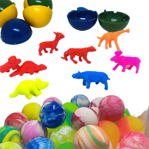 Kit bolinha pula pula 27mm mais 100 animais crescem agua