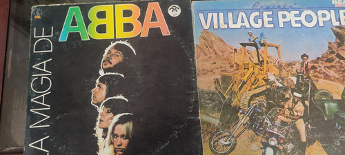 Discos De Vinilo De Los Grupos Abba Y Village People 