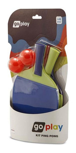 Kit Ping Pong - Go Play - 2 Raquetes Com Bolinhas - Multiki