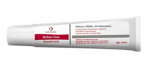Mellan Clear Creme Clareador Melasma Cloasma Cosmobeauty 30g