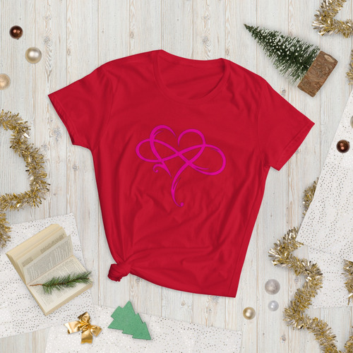Playera Corazón Estilógrafo Rosa, Corazon Trazado Heart Amor