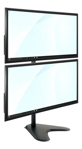 Rack Soporte Vertical Doble Con Base Para 2 Monitores 