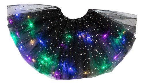 Q Kids Clothes, Falda Con Lentejuelas, Iluminación Led, Ropa