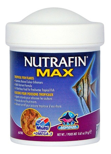 Alimento Para Peces Tropicales Fish Flakes Nutrafin Max 19g