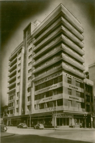 Palacio De La Música Montevideo Año 1941 - Lámina 45x30 Cm.