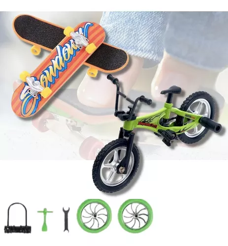 Hohopeti 1 Conjunto Bicicleta De Dedo Bicicletas De Dedo Enfeite Brinquedo  Bicicleta De Mesa Jogo De Bicicleta Mini Skates Parque De Skate Esportes