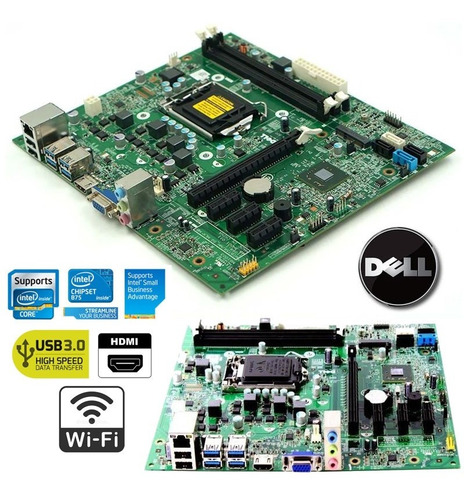 Imagen 1 de 6 de Tarjeta Madre Lga 1155 Dell Chipset B75 3ra Gen Usb 3.0 Oem